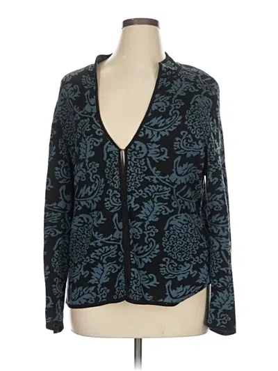 Pre-owned Peruvian Connection Cardigan Sweater In Blue