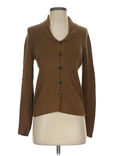 Pre-owned Peruvian Connection Cardigan Sweater In Brown
