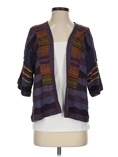 Pre-owned Peruvian Connection Cardigan Sweater In Purple