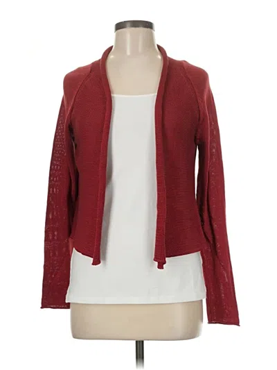 Pre-owned Peruvian Connection Cardigan Sweater In Red