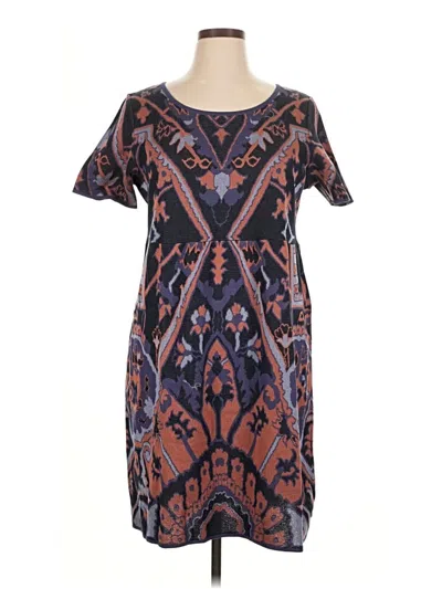 Pre-owned Peruvian Connection Casual Dress In Brown