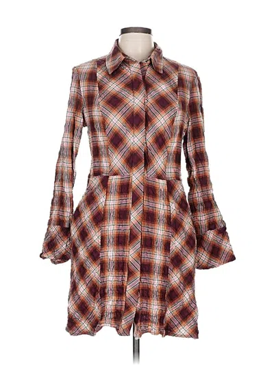 Pre-owned Peruvian Connection Casual Dress In Brown