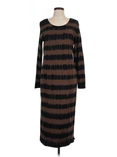 Pre-owned Peruvian Connection Casual Dress In Brown
