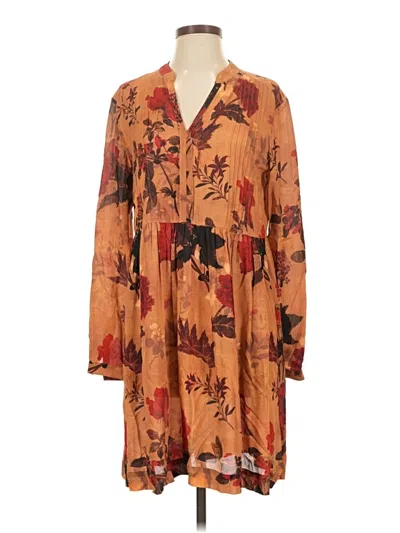 Pre-owned Peruvian Connection Casual Dress In Brown