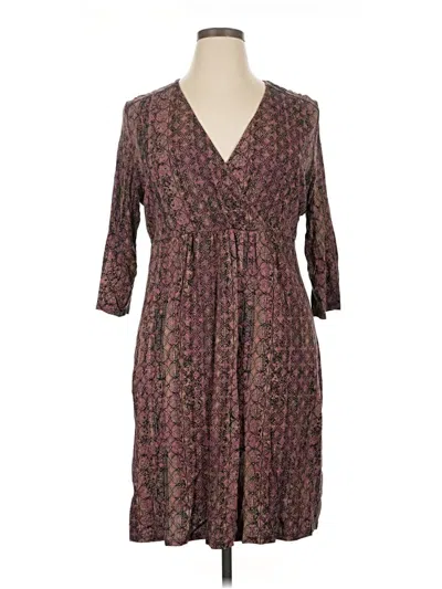 Pre-owned Peruvian Connection Casual Dress In Brown