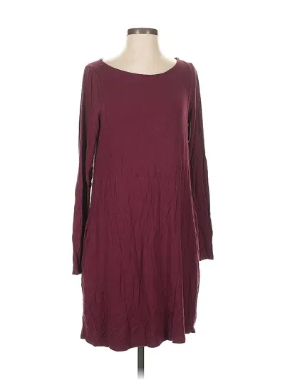 Pre-owned Peruvian Connection Casual Dress In Burgundy