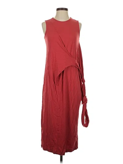Pre-owned Peruvian Connection Casual Dress In Burgundy