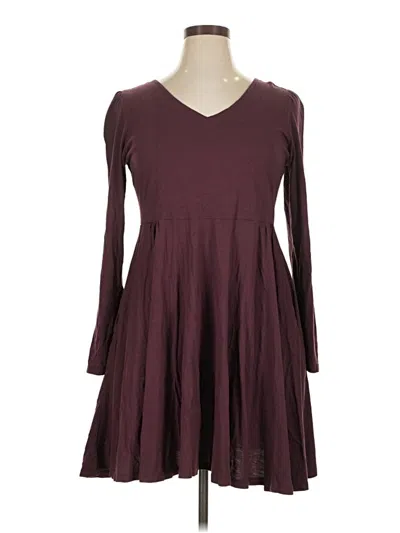 Pre-owned Peruvian Connection Casual Dress In Burgundy