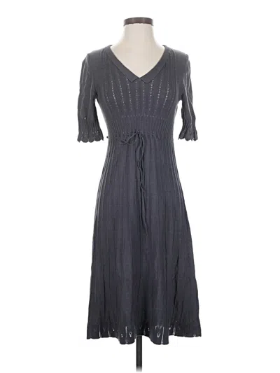 Pre-owned Peruvian Connection Casual Dress In Gray