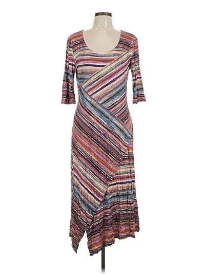 Pre-owned Peruvian Connection Casual Dress In Gray
