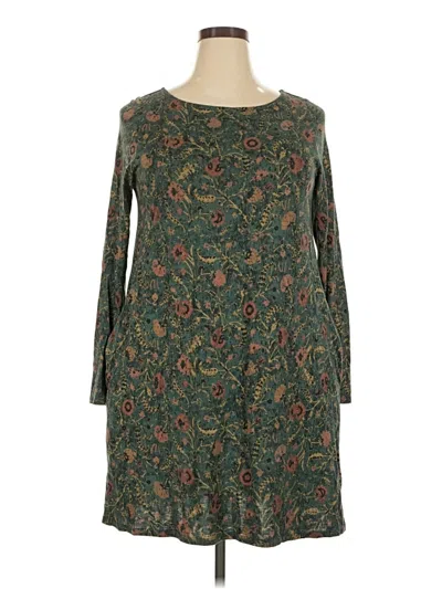 Pre-owned Peruvian Connection Casual Dress In Green