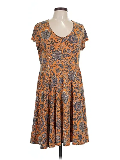 Pre-owned Peruvian Connection Casual Dress In Orange