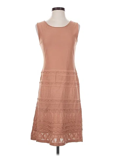 Pre-owned Peruvian Connection Casual Dress In Tan