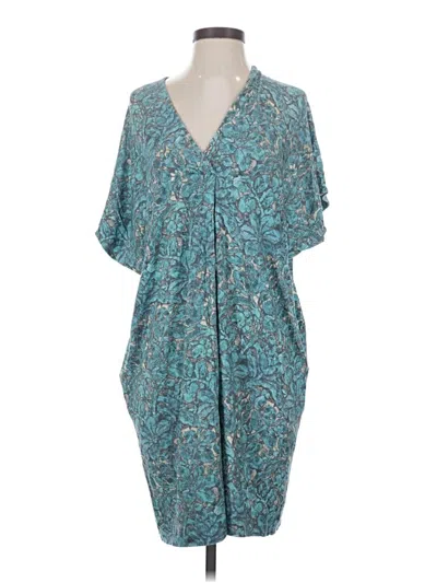 Pre-owned Peruvian Connection Casual Dress In Teal