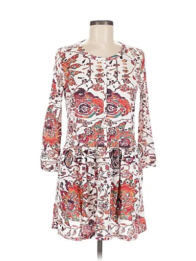 Pre-owned Peruvian Connection Casual Dress In White