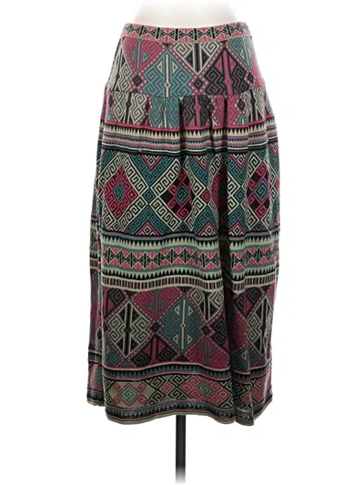 Pre-owned Peruvian Connection Casual Skirt In Burgundy