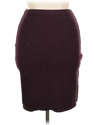 Pre-owned Peruvian Connection Casual Skirt In Burgundy