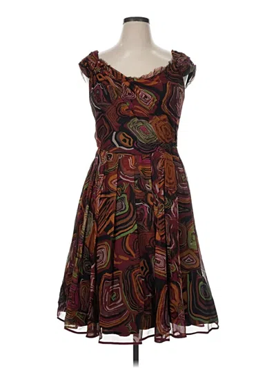 Pre-owned Peruvian Connection Cocktail Dress In Brown