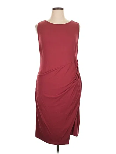 Pre-owned Peruvian Connection Cocktail Dress In Burgundy