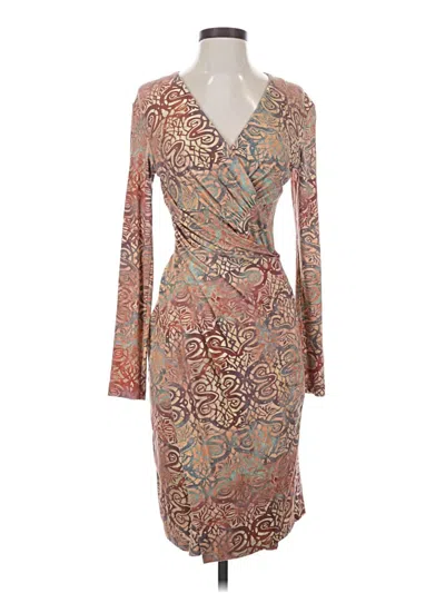 Pre-owned Peruvian Connection Cocktail Dress In Tan