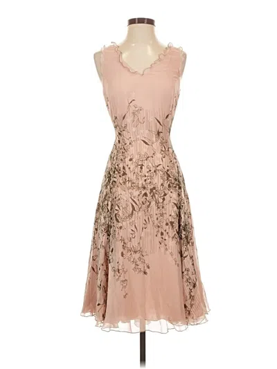 Pre-owned Peruvian Connection Cocktail Dress In Tan
