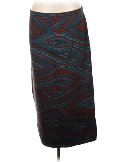 Pre-owned Peruvian Connection Formal Skirt In Burgundy