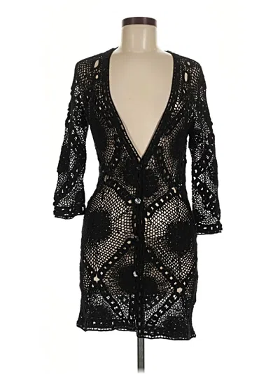 Pre-owned Peruvian Connection Kimono In Black