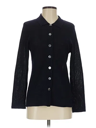 Pre-owned Peruvian Connection Long Sleeve Polo Shirt In Black