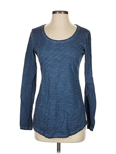 Pre-owned Peruvian Connection Long Sleeve T-shirt In Blue