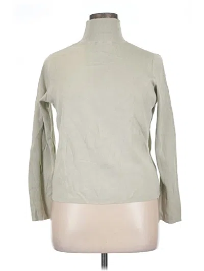 Pre-owned Peruvian Connection Long Sleeve Top Gray Turtleneck Tops