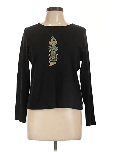 Pre-owned Peruvian Connection Long Sleeve T-shirt In Black