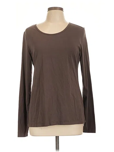 Pre-owned Peruvian Connection Long Sleeve T-shirt In Brown