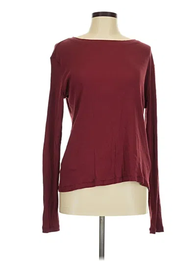 Pre-owned Peruvian Connection Long Sleeve T-shirt In Burgundy