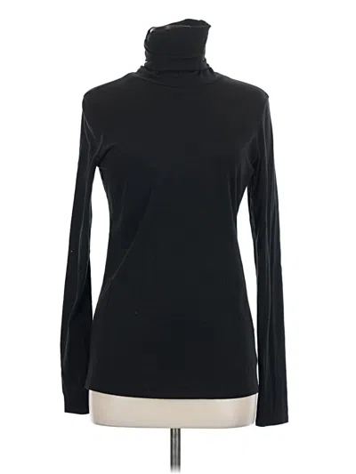 Pre-owned Peruvian Connection Long Sleeve Turtleneck In Black