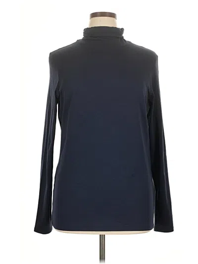 Pre-owned Peruvian Connection Long Sleeve Turtleneck In Blue