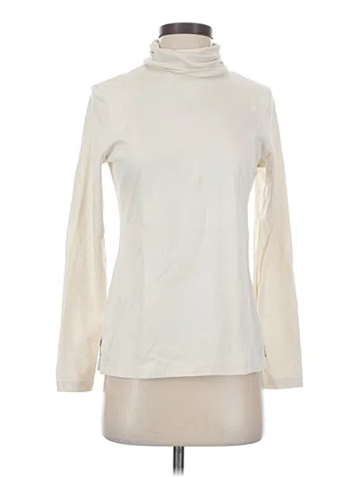 Pre-owned Peruvian Connection Long Sleeve Turtleneck In White