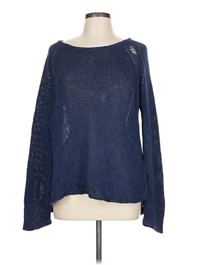 Pre-owned Peruvian Connection Pullover Sweater In Blue