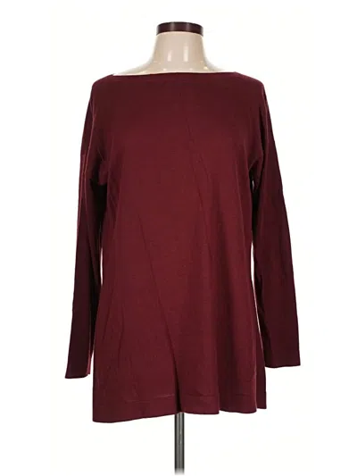 Pre-owned Peruvian Connection Pullover Sweater In Burgundy