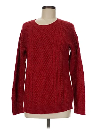 Pre-owned Peruvian Connection Pullover Sweater In Red