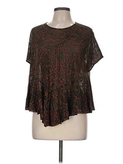 Pre-owned Peruvian Connection Short Sleeve T-shirt In Brown