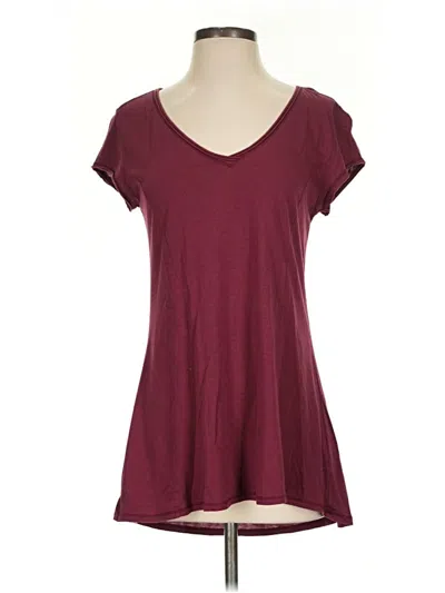 Pre-owned Peruvian Connection Short Sleeve T-shirt In Burgundy
