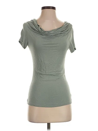 Pre-owned Peruvian Connection Short Sleeve Turtleneck In Green