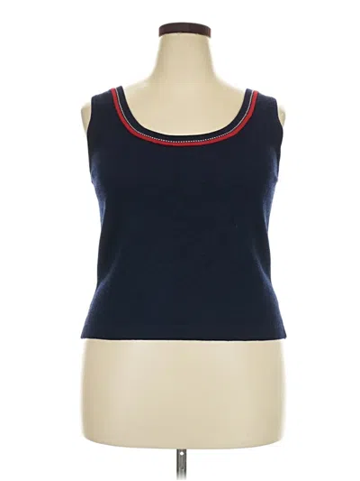 Pre-owned Peruvian Connection Sweater Vest In Blue