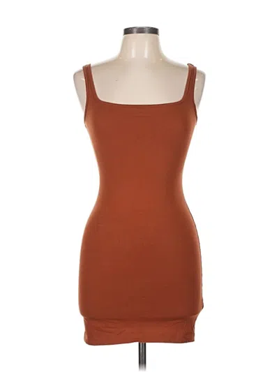 Pre-owned Peruvian Connection Tank Top Brown Strapless Neckline Tops