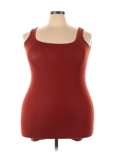 Pre-owned Peruvian Connection Tank Top Orange Strapless Neckline Tops