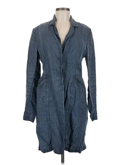 Pre-owned Peruvian Connection Trenchcoat In Blue