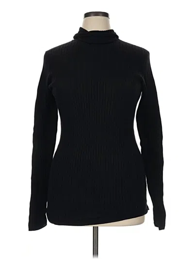 Pre-owned Peruvian Connection Turtleneck Sweater In Black
