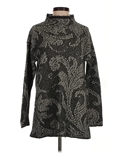 Pre-owned Peruvian Connection Turtleneck Sweater In Black