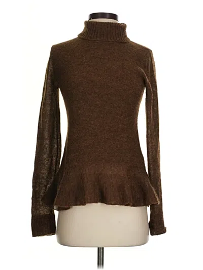Pre-owned Peruvian Connection Turtleneck Sweater In Brown