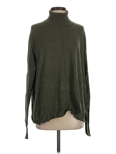 Pre-owned Peruvian Connection Turtleneck Sweater In Green